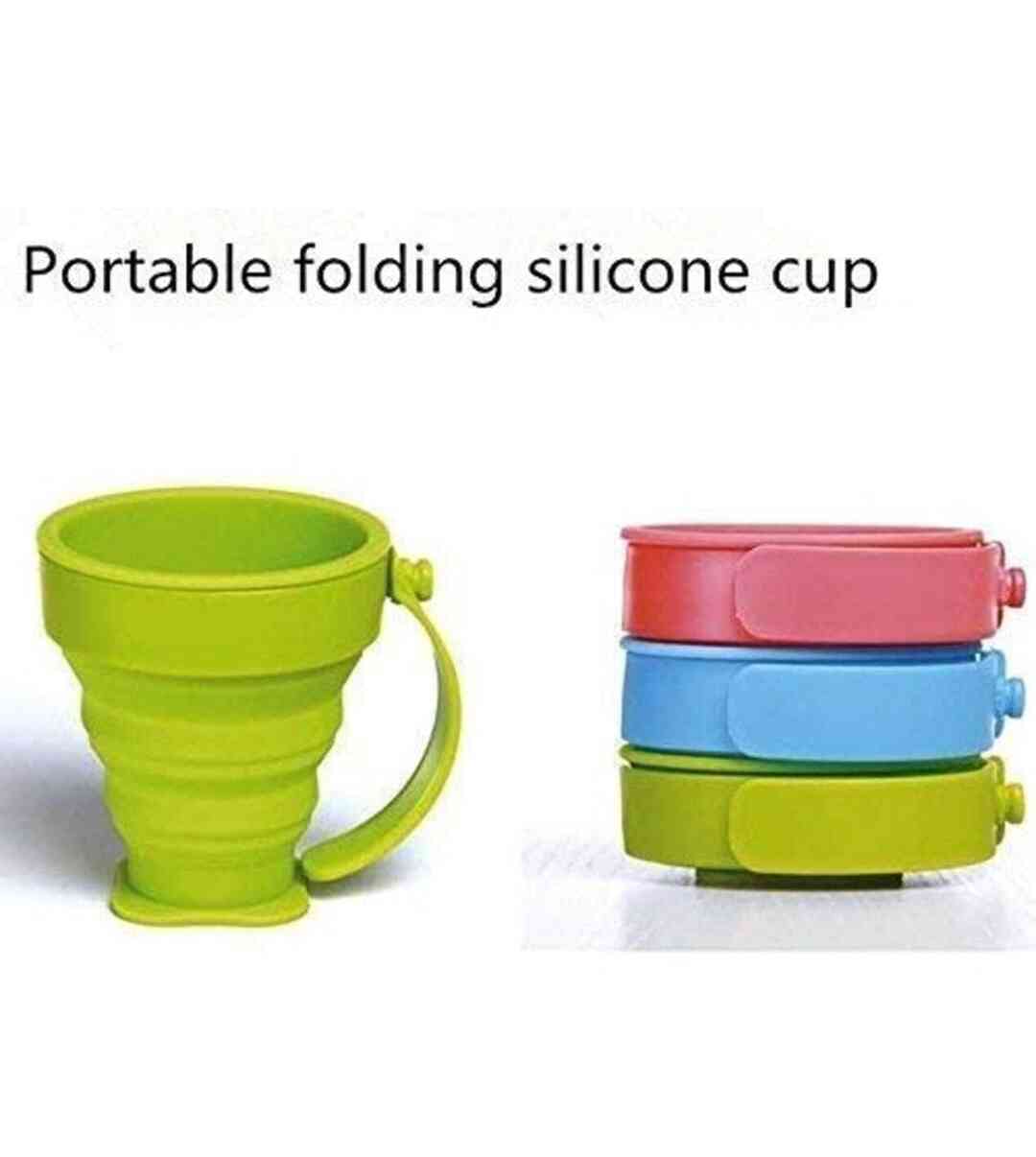 Folding silicone cup