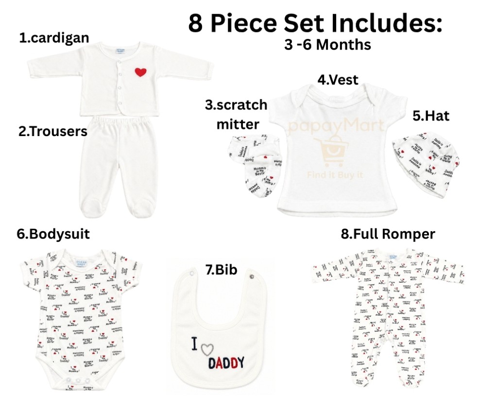 Daddy’s Love 8-Piece Cotton Gift Set
