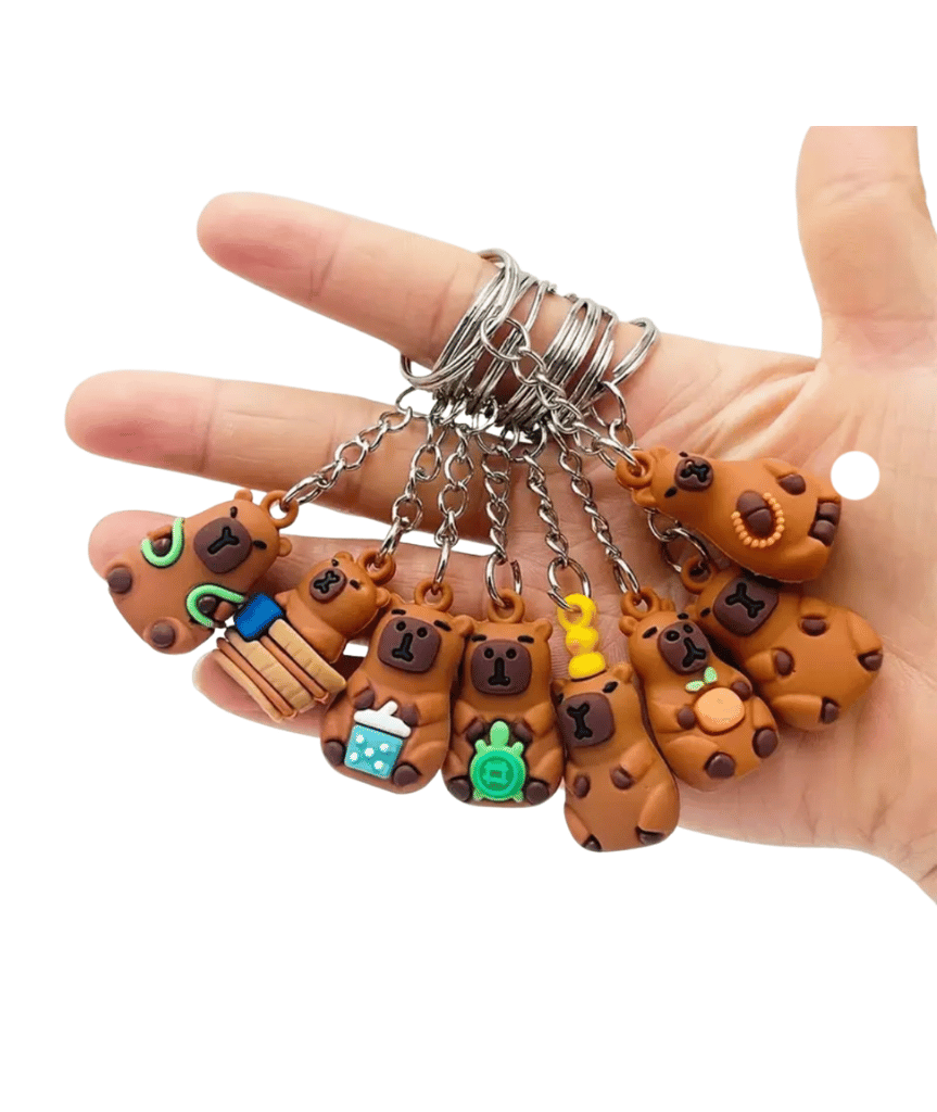 Mini Cute Capybara Keychain – 1 Piece