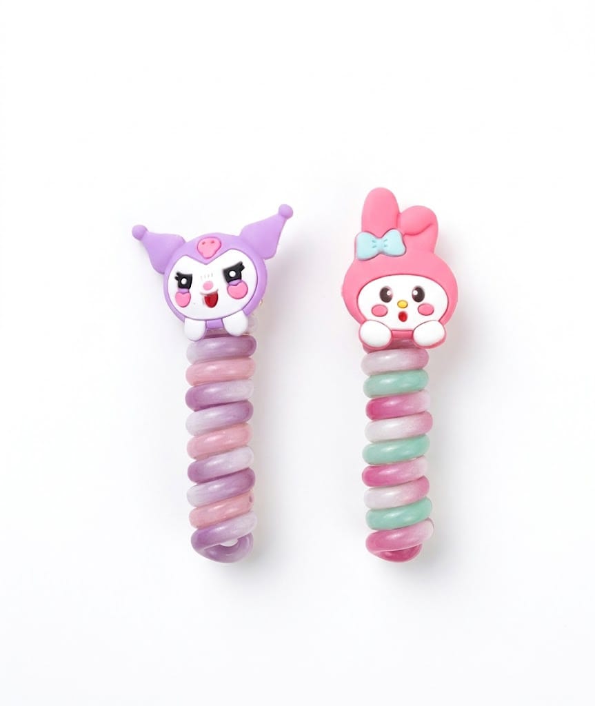 3D Cartoon Spiral Coil Hair Tie for Girls & Kids-1 Piece