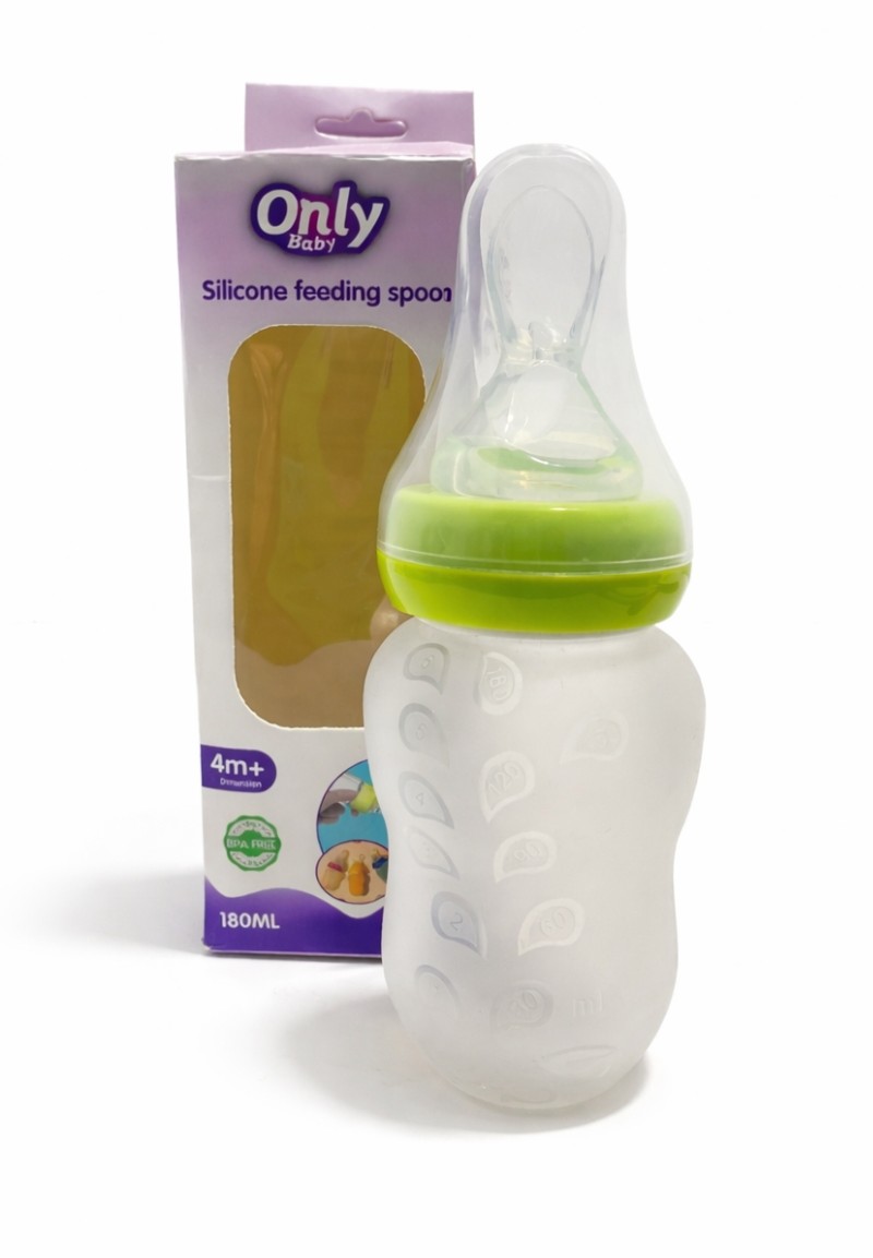 Only Baby Silicone Spoon & Nipple Bottle Feeder 2 IN 1